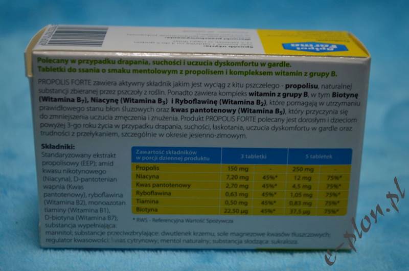 Propolis Forte smak mentolowy 30 tabl.
