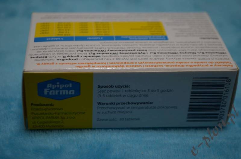 Propolis Forte smak pomarańczowy 30 tabl.