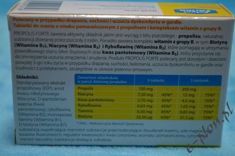 Propolis Forte smak pomarańczowy 30 tabl.