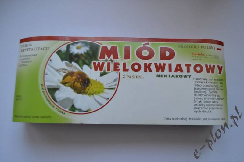 Etykieta samoprzylepna duża wielokwiat E110