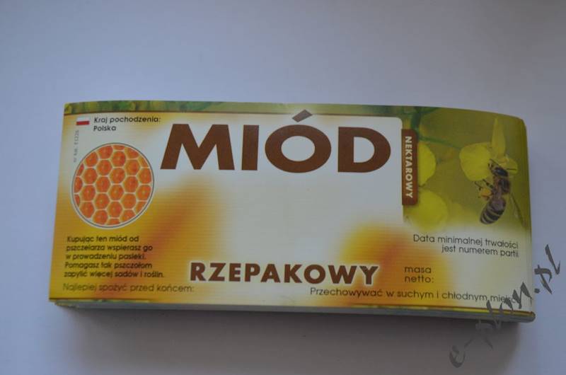 Etykieta samoprzylepna mała rzepak, E1226