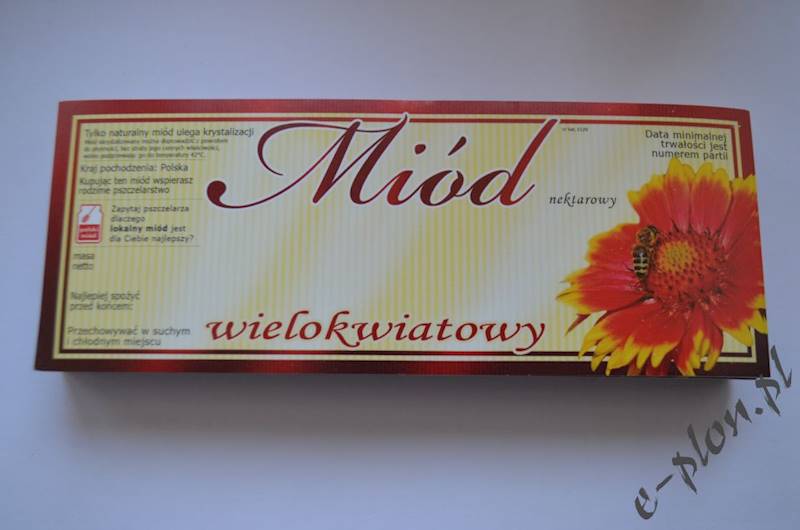 Etykieta samoprzylepna duża wielokwiat E129