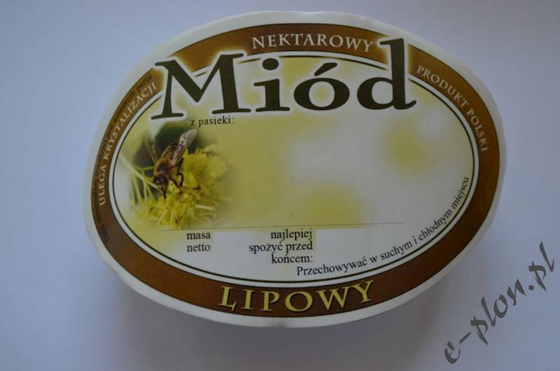 Etykieta samoprzylepna owalna - lipowy E306