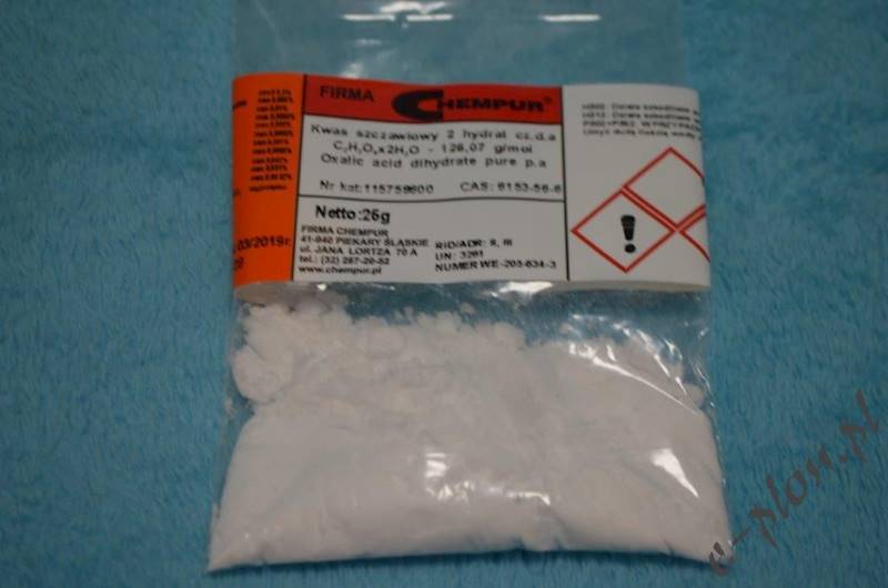 Kwas szczawiowy 25 g.