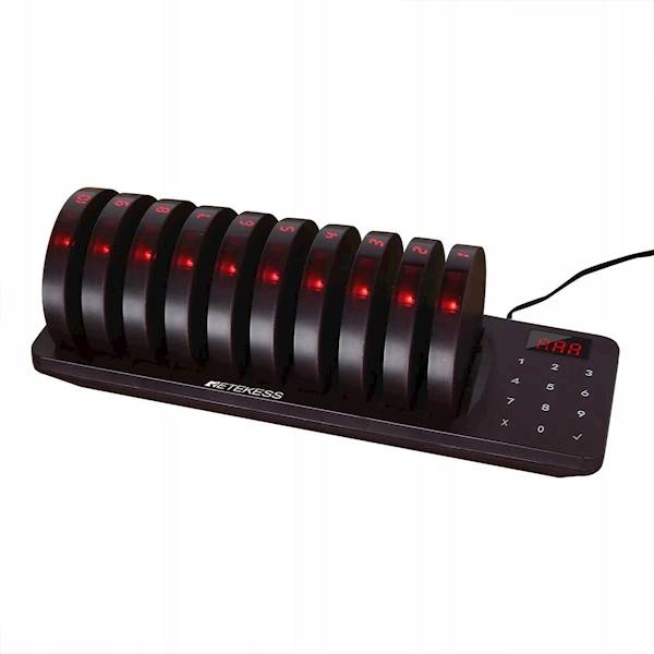 PAGER KLIENTA COASTER TD162 ZESTAW 10 PAGERÓW RETEKESS