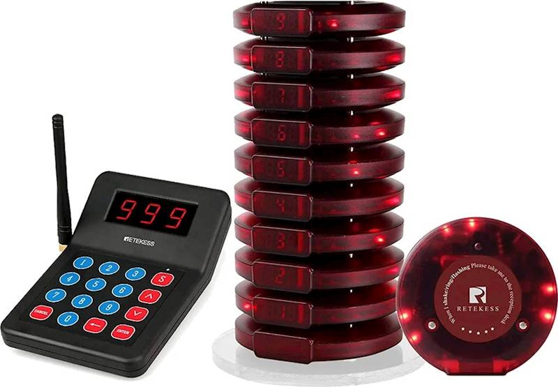 PAGER KLIENTA COASTER T119 ZESTAW 10 PAGERÓW RETEKESS