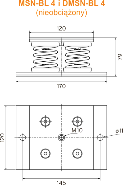 ISOTOP MSN-BL 4 wibroizolator