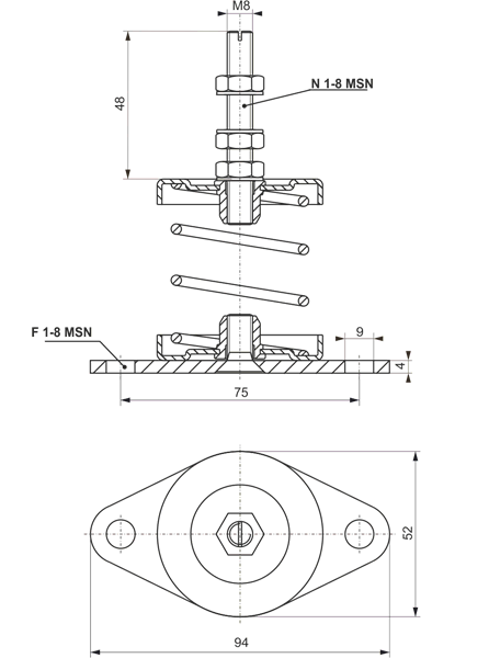 ISOTOP MSN 2/KTL wibroizolator