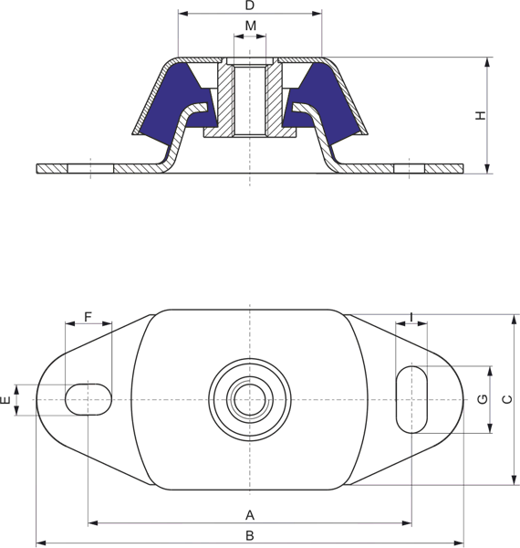 Egana EGA MARINE 02 (45 ShA) wibroizolator