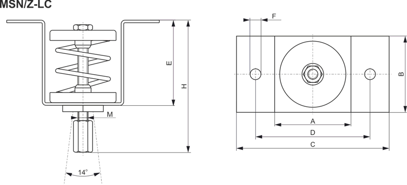 ISOTOP MSN/Z 6-LC wibroizolator