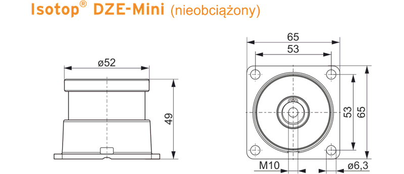 ISOTOP DZE Mini NC SP 1 wibroizolator