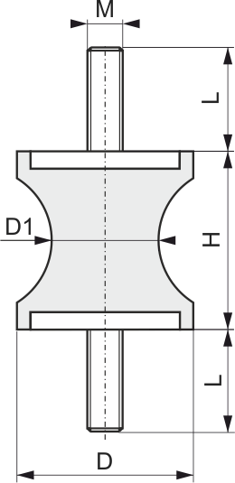 TD 40-28 wibroizolator taliowany