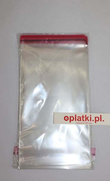Woreczek, koperta foliowa klej BEZB 9,5cm 100 szt.