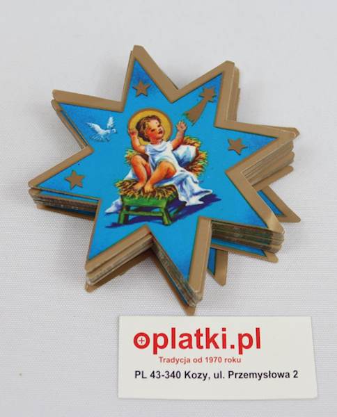 Banderola gwiazdka niebieska 100 szt.