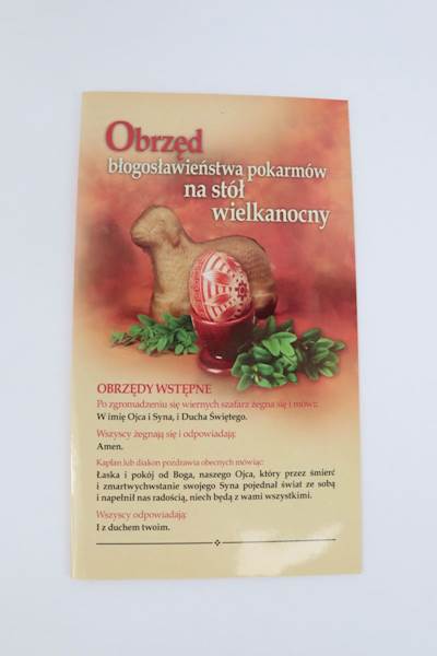 Obrzędy Błogosławieństwa pokarmów 06/22058