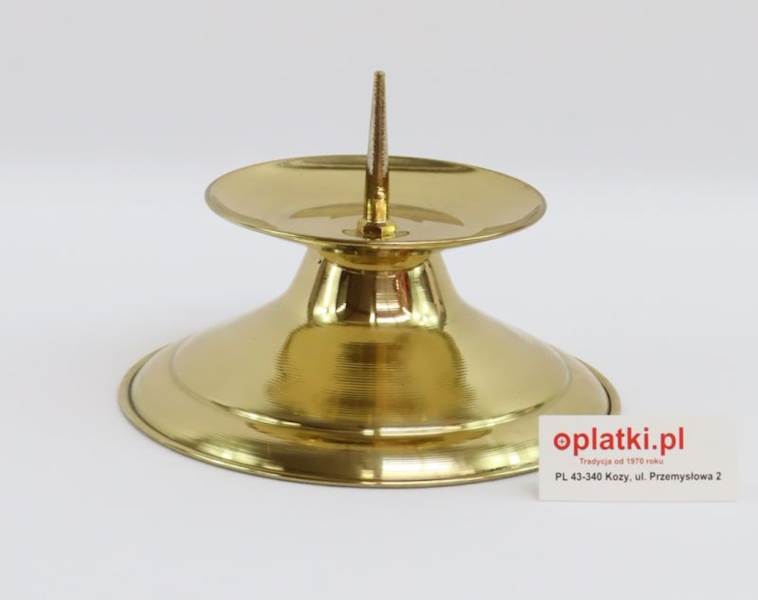 Lichtarz mosiężny L38 wys.6 cm