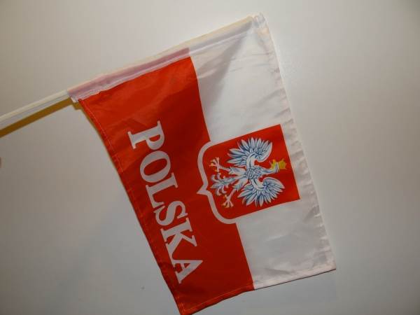 PROMOCJA Flaga biało-czerwona bandera na szybę