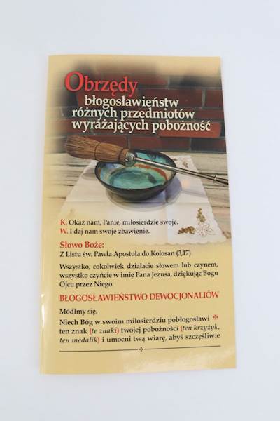 Obrzędy błogosła.różnych przedmiotów 06/12192