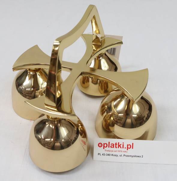 Dzwonek mosiężny poczwórny JS 78629