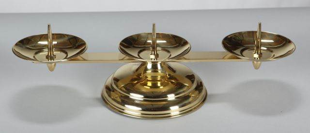 Lichtarz mosiężny L36 - 9 cm