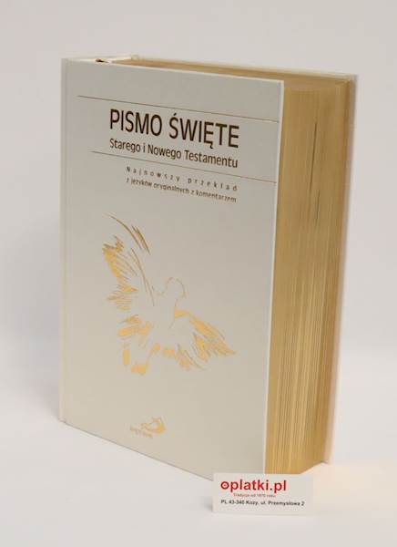 Pismo Św.ST i NT opr.biała złocone ED
