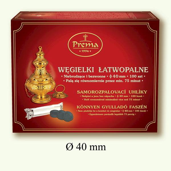 Węgielki Prema do trybularzy WG 40 mm rolka