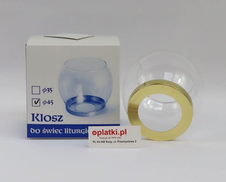 Osłona szklana do świec WEG fi 45mm
