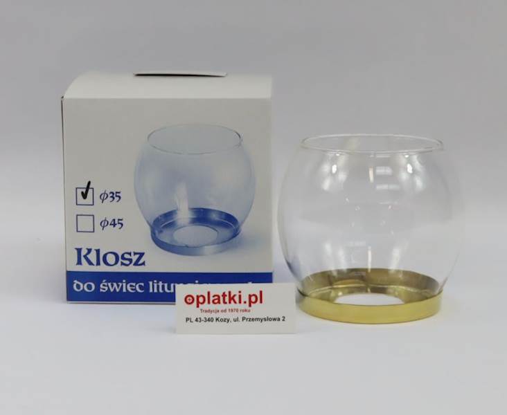 Osłona szklana do świec WEG fi 35mm