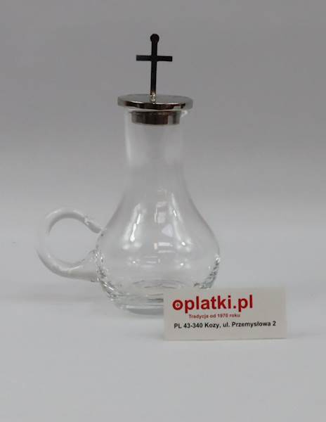 Ampułka szklana mała z korkiem niklowanym