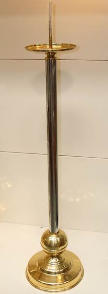 Lichtarz mosiężny + nierdz. wys. 90cm L40