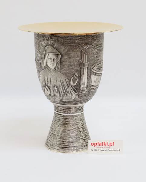 Kielich srebrny N 147-02 + patena wys.20 cm.