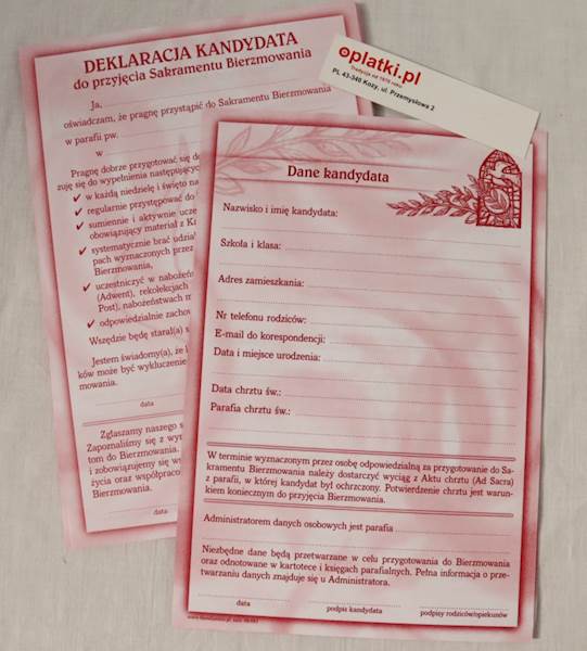 Deklaracja kandy.do przy.sakr.bierzmo. 08083/1