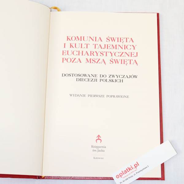 Komunia Święta i Kult Tajemnicy Eucharystycznej ..