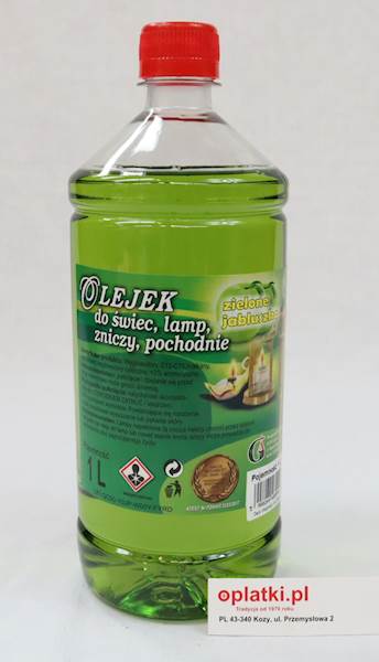 Olej zapach zielone jabłuszko do świec,lamp 1L 
