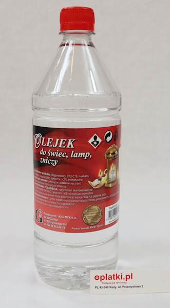 Olej bezbarwny do lamp, świec 1L MIX