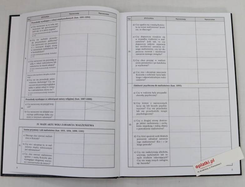 Księga protokołów przedmałżeńskich 06/20053