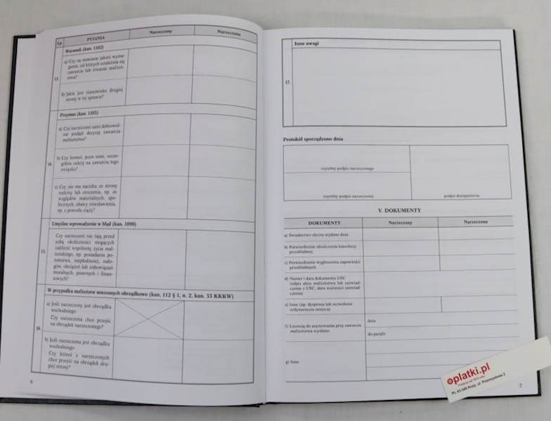 Księga protokołów przedmałżeńskich 06/20053