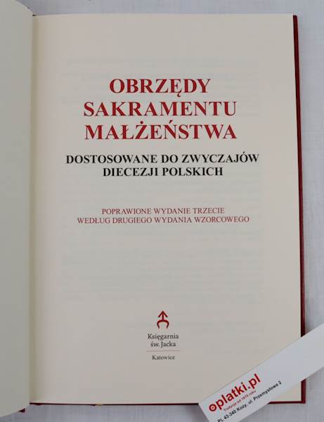 Obrzędy Sakramentu Małżeństwa 2021