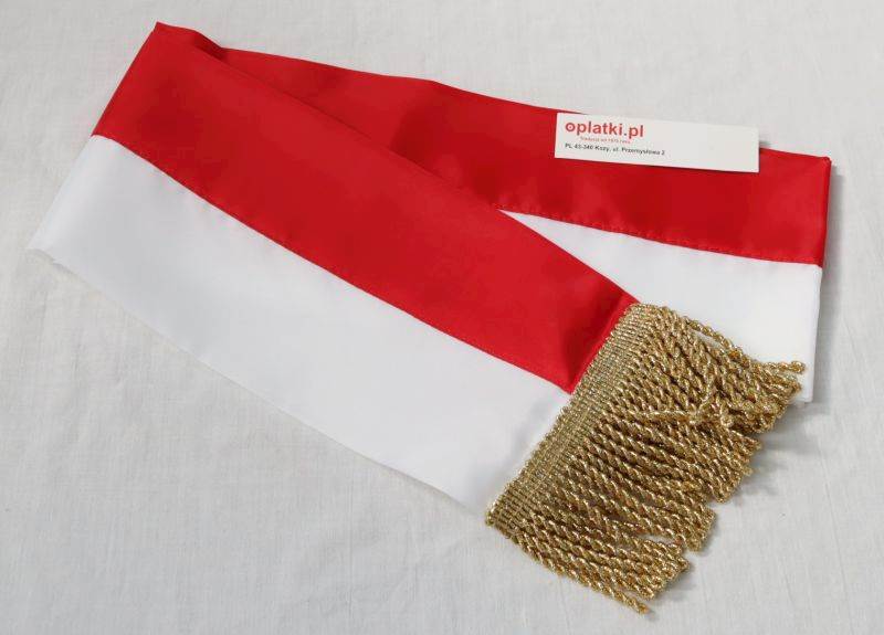 Szarfa biało - niebieska , biało - czerwona