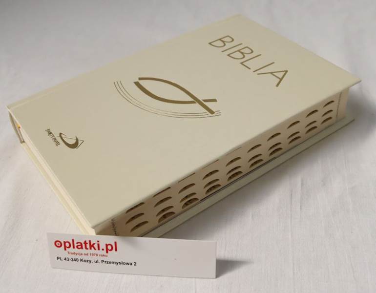 Biblia z rybką opr.biała z paginatorami    ED