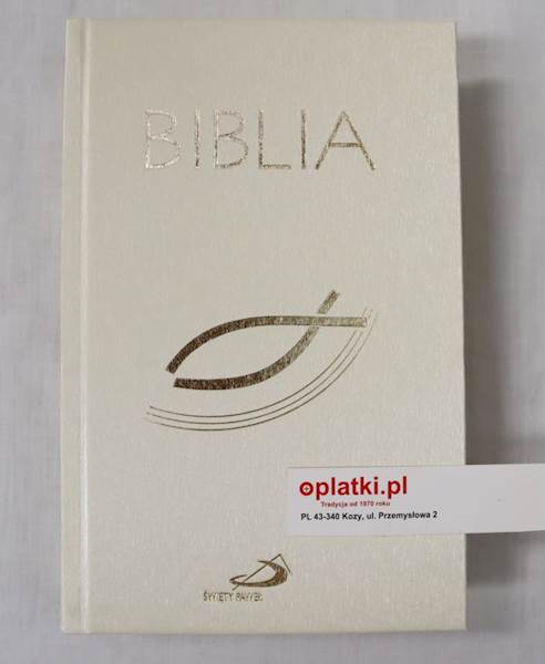 Biblia z rybką opr.biała z paginatorami    ED