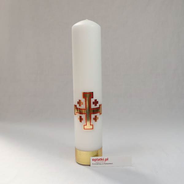 Świeca ołtarzowa na spala. apl. Krzyż Jerozolimski