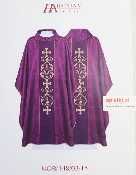 Ornat + stuła KOR/148/03/15 fiolet