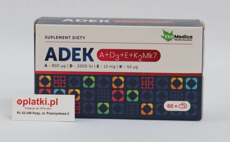 ADEK Witamina A+D3+E+K2Mk7 60 szt.