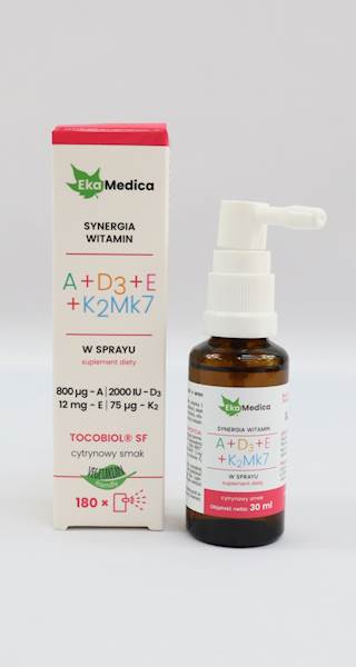 Witamina A+D3+E+K2Mk7 w sprayu 30 ml