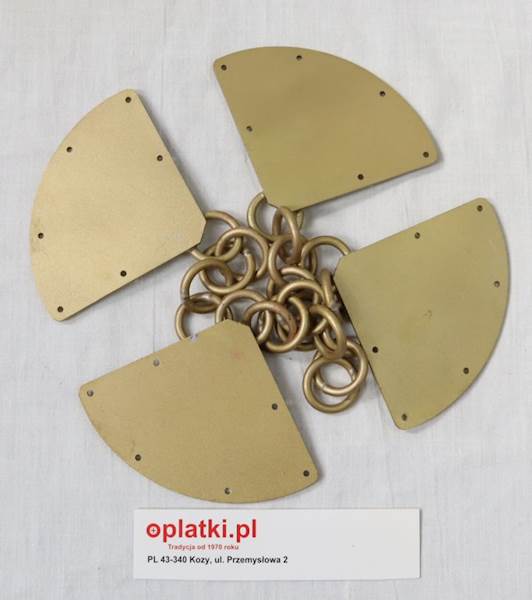 Narożniki mosiężne, uchwyty do baldachimu kpl.4szt