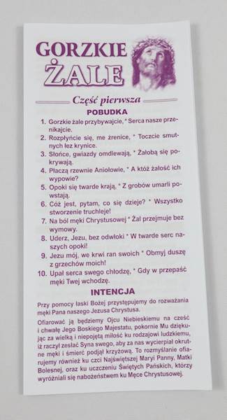 Gorzkie Żale - Pieśni 07/15408 HL