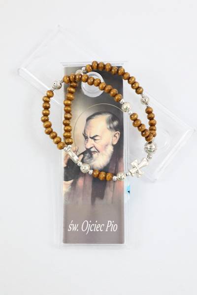 Bransoletka Św.Ojciec Pio 3229 różaniec