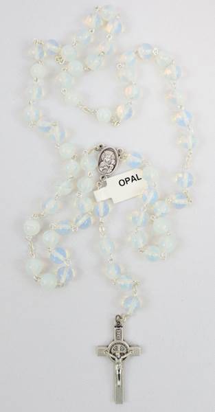 Różaniec kamień Opal naturalny  8mm