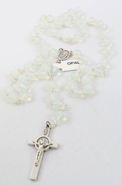 Różaniec kamień Opal naturalny  8mm